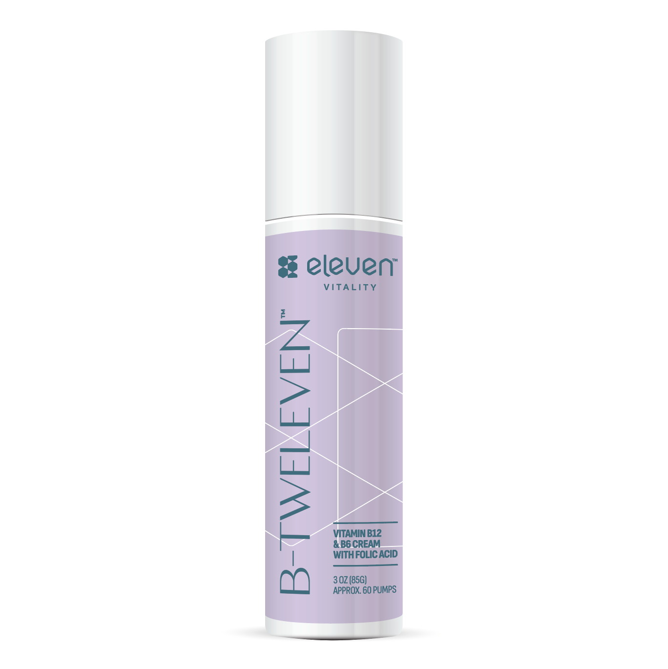 B-TWELEVEN™ Vitamin B12 cream - B12 + B6 + Folic Acid - Topical Cream