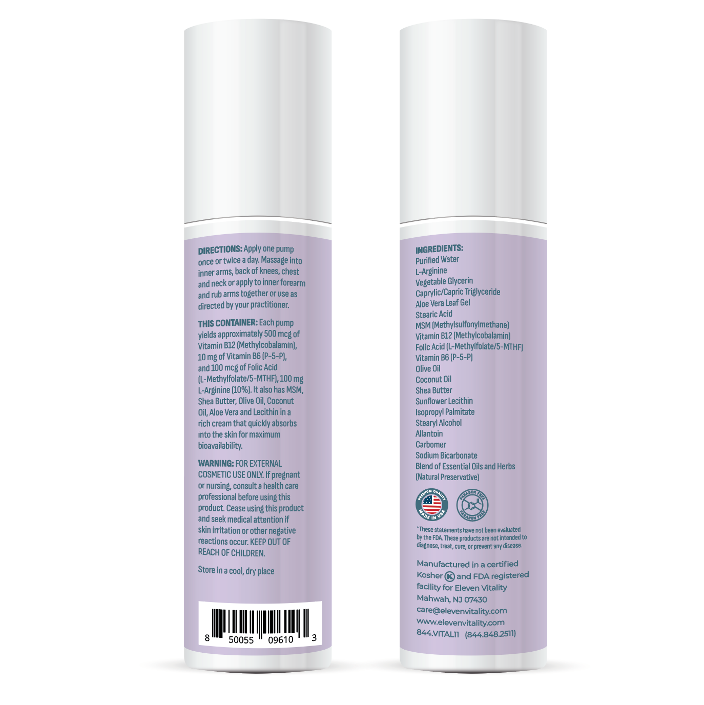 B-TWELEVEN™ Vitamin B12 cream - B12 + B6 + Folic Acid - Topical Cream