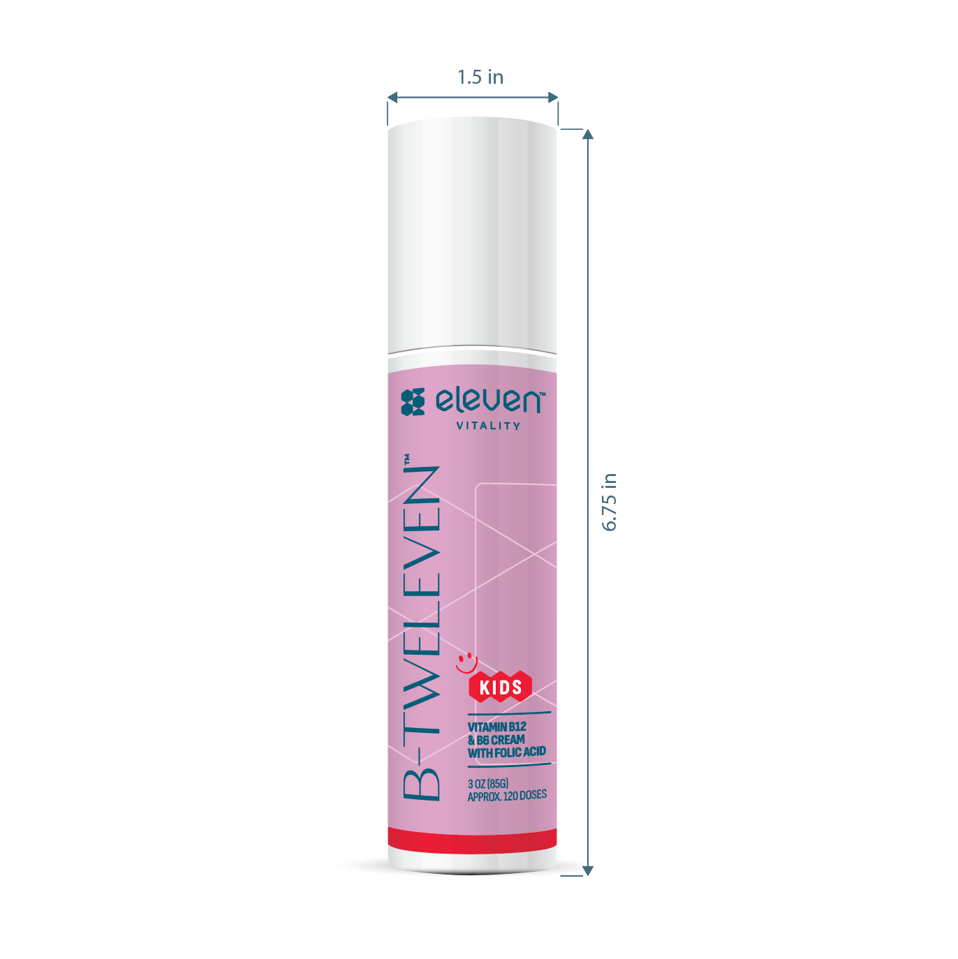 KIDS B-TWELEVEN™ Vitamin B12 cream | B12 + B6 + Folic Acid | Topical Cream